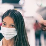 Coronavirus corona virus prevention for COVID-19 banner. Hand sanitizer alcohol gel rub vs washing hands hygiene in hospital or Asian woman wearing face mask preventive epidemic spreading header.